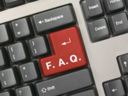 computer key that says F.A.Q.